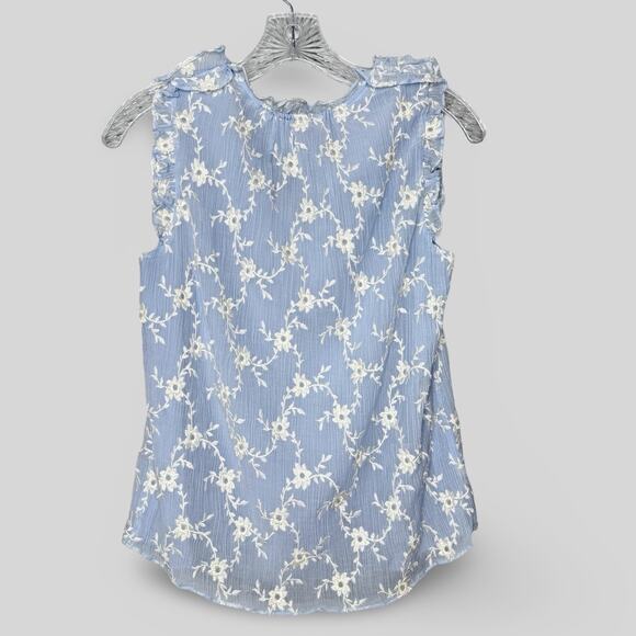 Rebecca Taylor Embroidered Sleeveless Blouse - Picture 4 of 4